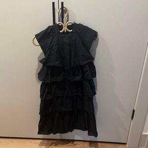 BCBGMaxAzria Black Ruffled Mini Dress
